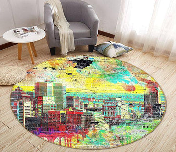3D Wall Painting Abstract 331 Round Non Slip Rug Mat Mat AJ Creativity Home 