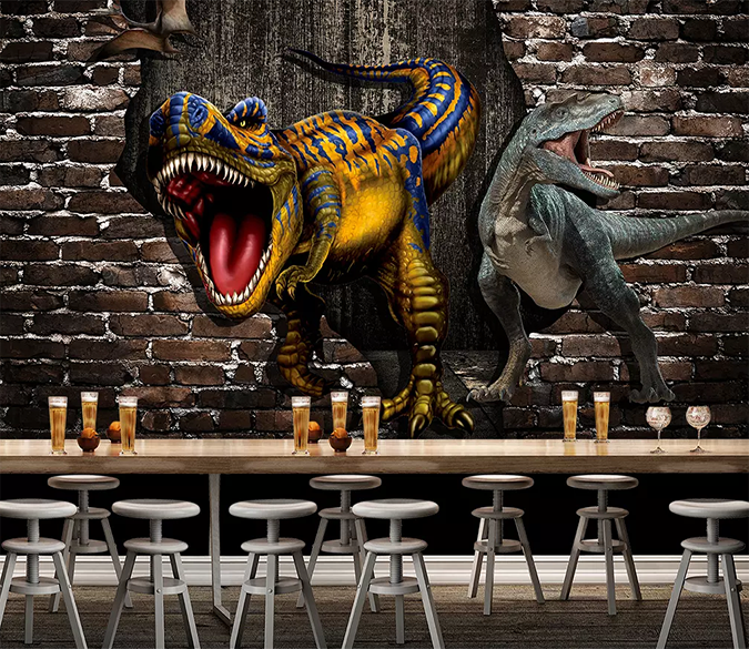 3D Ferocious Dinosaur 436 Wallpaper AJ Wallpaper 2 