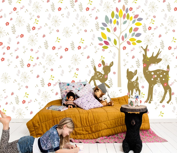 3D Snowflake Deer 940 Wallpaper AJ Wallpaper 2 