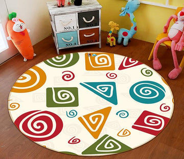 3D Color Pattern 136 Round Non Slip Rug Mat Mat AJ Creativity Home 