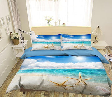 3D Starfish Sunshine 027 Bed Pillowcases Quilt Wallpaper AJ Wallpaper 