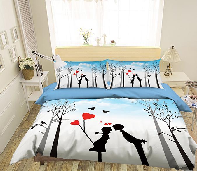 3D Love Kiss 194 Bed Pillowcases Quilt Wallpaper AJ Wallpaper 