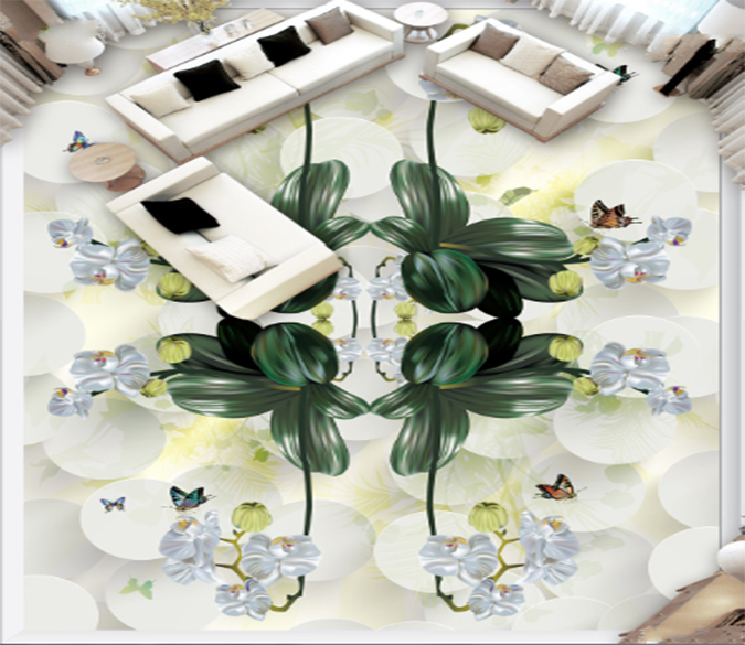 3D Butterfly 045 Floor Mural Wallpaper AJ Wallpaper 2 