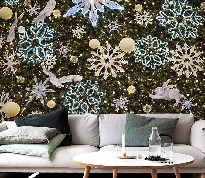 3D Ornament Snowflake 066 Wallpaper AJ Wallpaper 