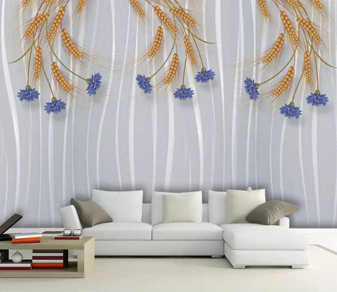 3D Wheat Vine 1201 Wallpaper AJ Wallpaper 2 