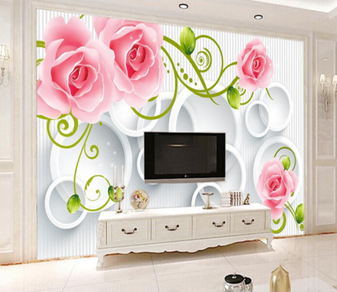 3D Rose Coquettish 565 Wallpaper AJ Wallpaper 