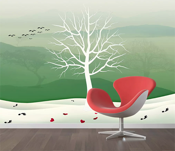 3D Bird Group Love Petals 1285 Wallpaper AJ Wallpaper 2 