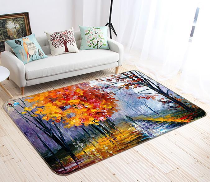 3D Oil Painting Maple 761 Non Slip Rug Mat Mat AJ Creativity Home 