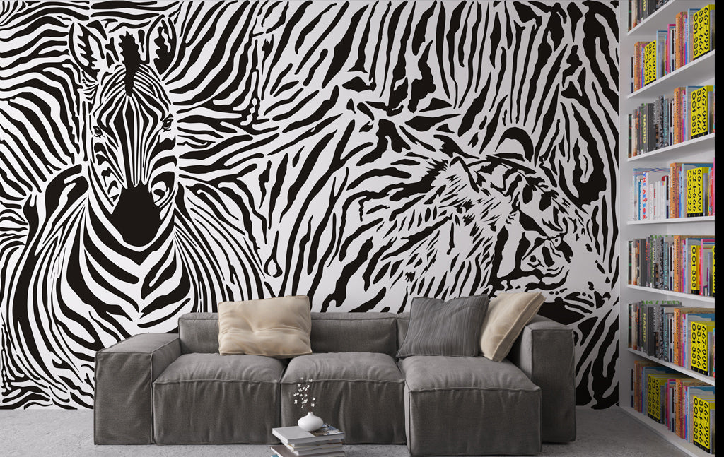 3D Zebra Pattern WG249 Wall Murals