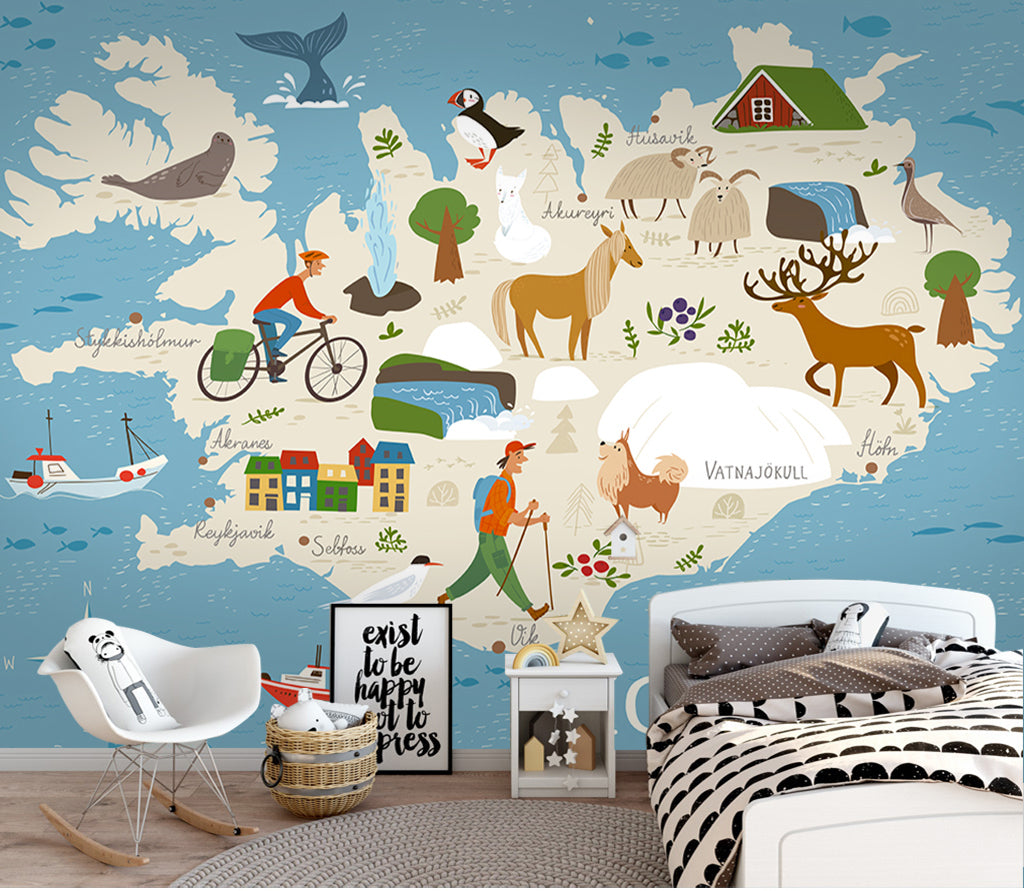 3D Horse Bicycle WG453 Wall Murals