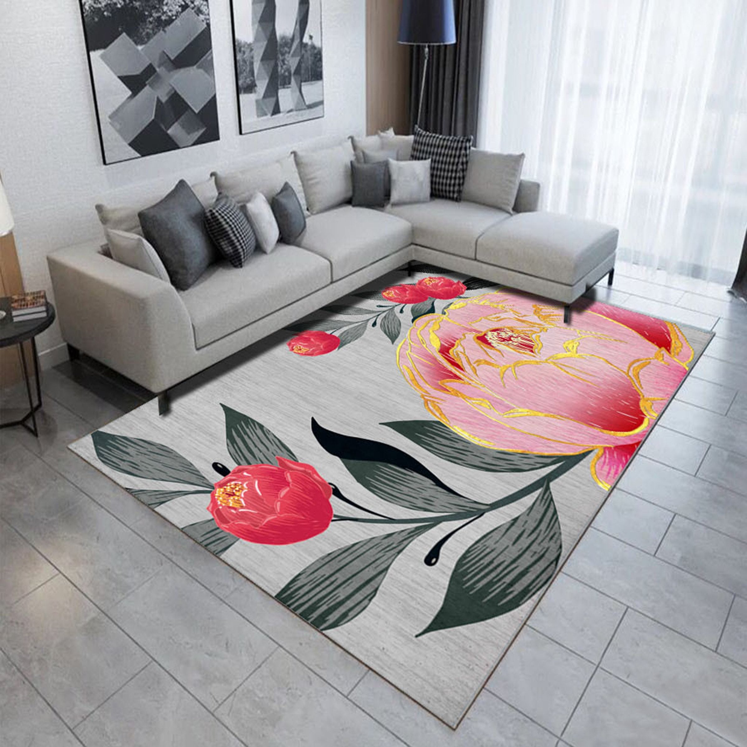 3D Pink Rose WG506 Non Slip Rug Mat Mat AJ Creativity Home 