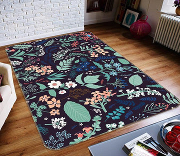 3D Flower Leaf 107 Non Slip Rug Mat Mat AJ Creativity Home 