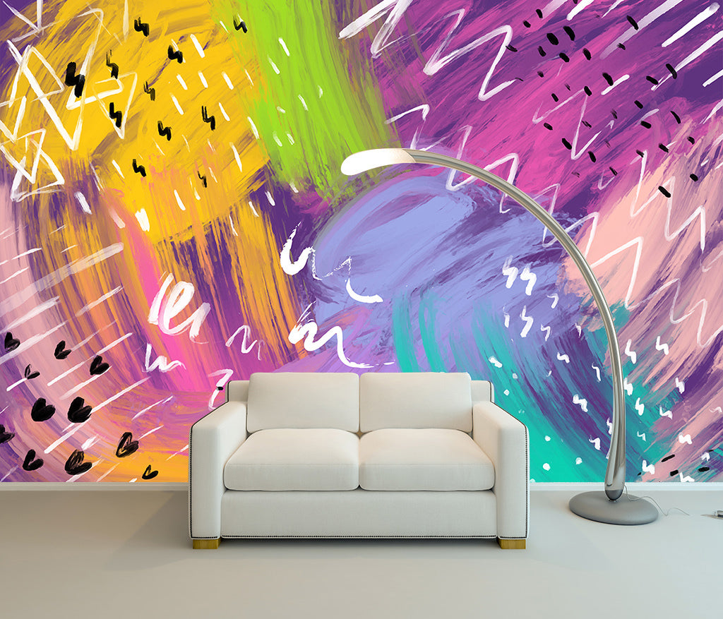 3D Color Graffiti WG415 Wall Murals