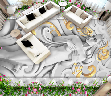 3D Woman 044 Floor Mural Wallpaper AJ Wallpaper 2 