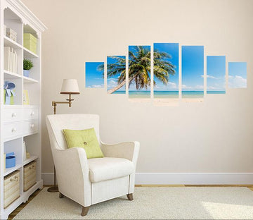 3D Coconut Tree 152 Unframed Print Wallpaper Wallpaper AJ Wallpaper 