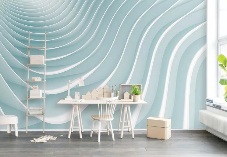 3D White Wave 253 Wall Murals Wallpaper AJ Wallpaper 2 