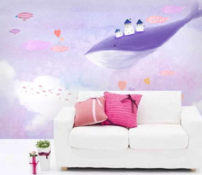 3D Whale Lighthouse 1204 Wallpaper AJ Wallpaper 2 