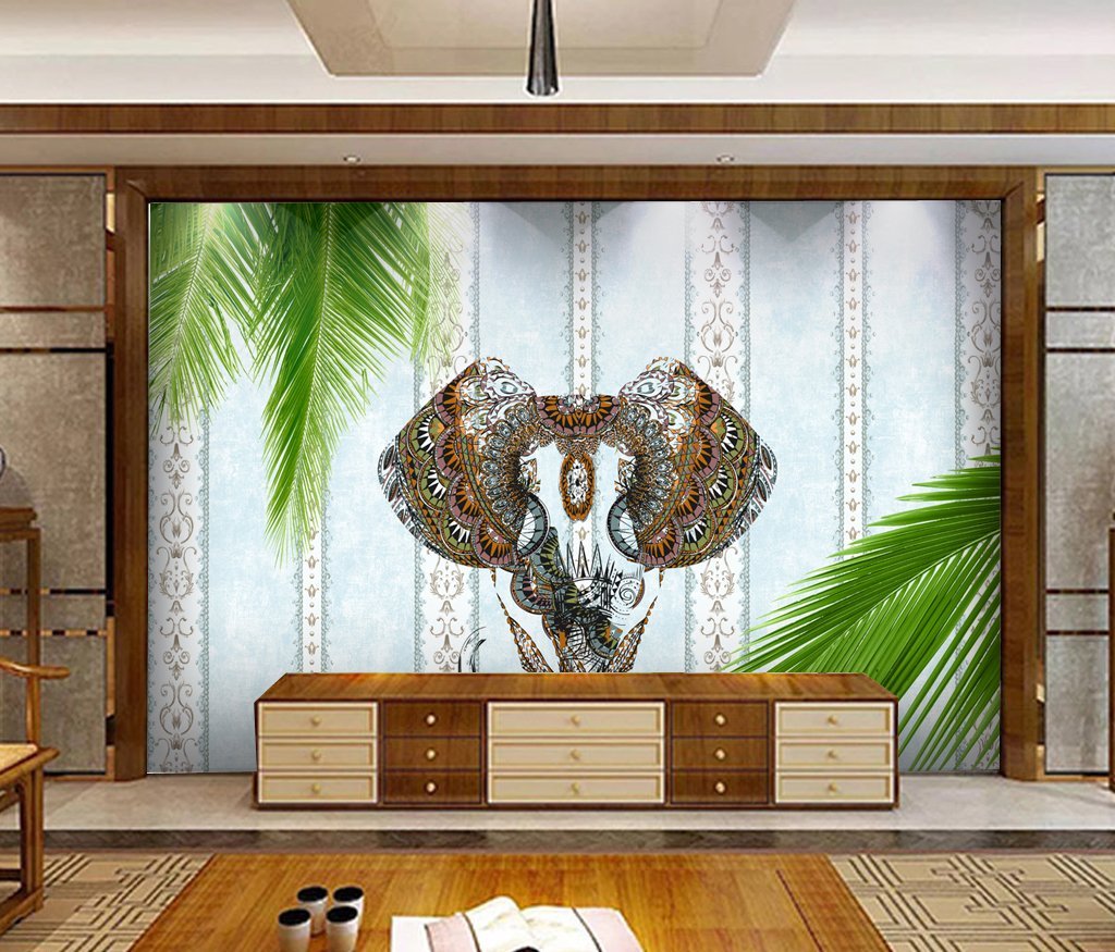 3D Abstract Elephant 177 Wall Murals Wallpaper AJ Wallpaper 2 