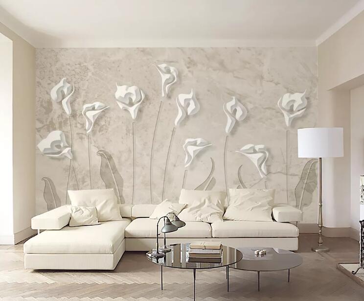 3D White Petals WG78 Wall Murals Wallpaper AJ Wallpaper 2 