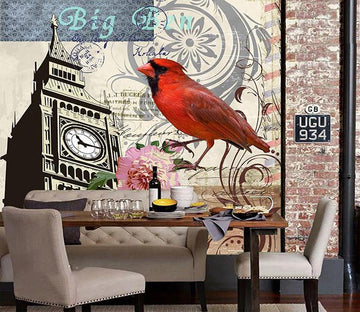 3D Bird Flower House 747 Wallpaper AJ Wallpaper 