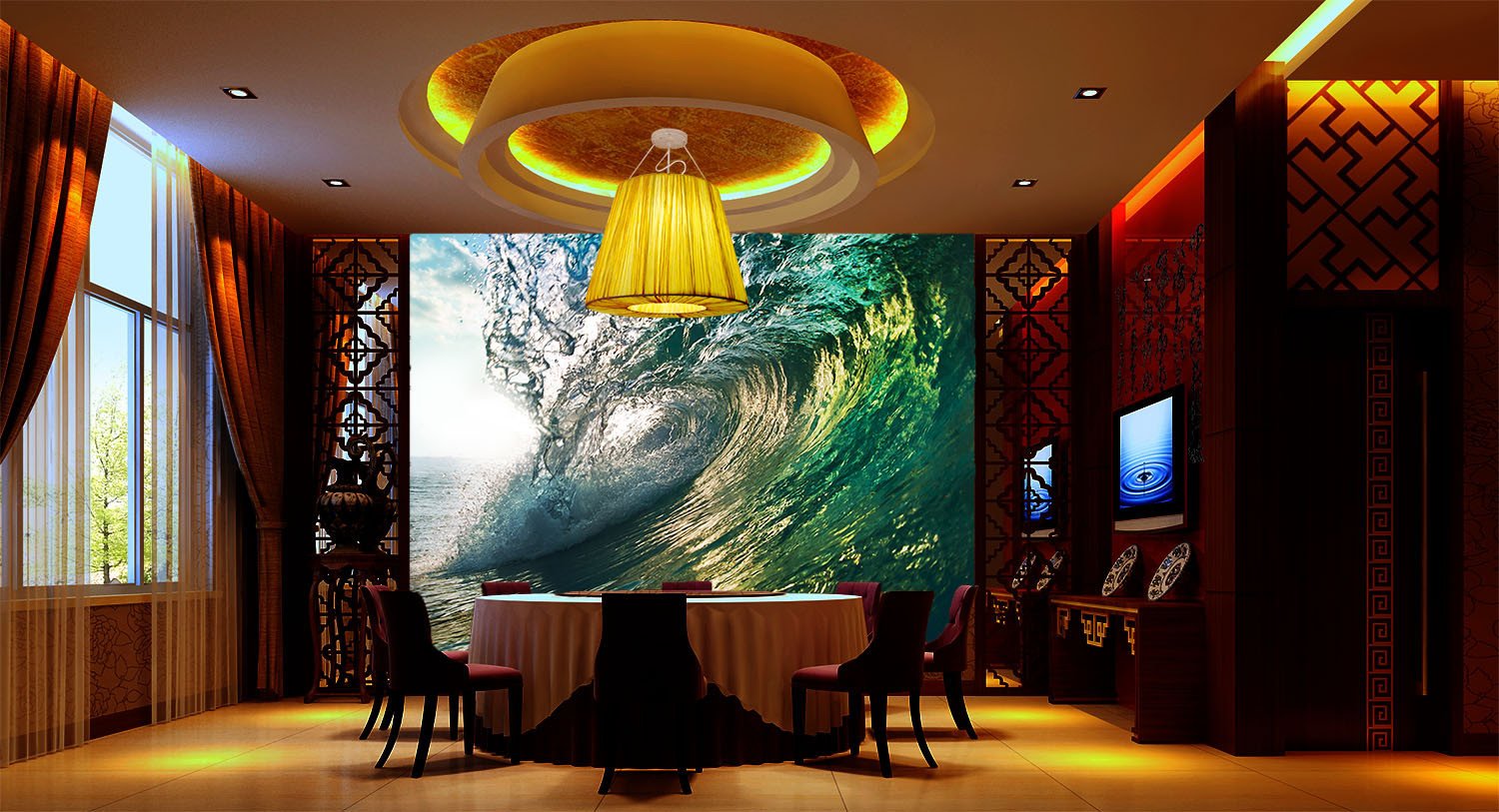 Colored Wave Wallpaper AJ Wallpaper 