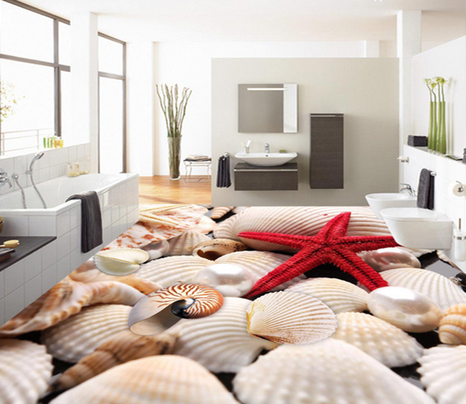 3D Stone Starfish 094 Floor Mural Wallpaper AJ Wallpaper 2 
