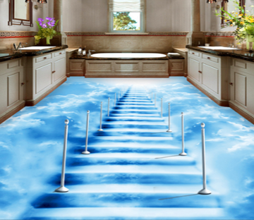 3D Ice Staircase 120 Floor Mural Wallpaper AJ Wallpaper 2 