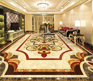 3D Red Edge 084 Floor Mural Wallpaper AJ Wallpaper 2 