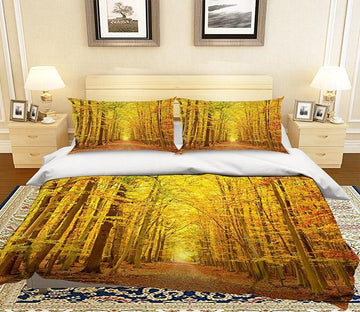 3D Yellow Woods 092 Bed Pillowcases Quilt Wallpaper AJ Wallpaper 