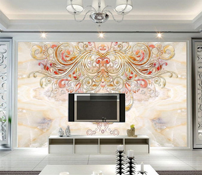 3D Flower Pattern 028 Wallpaper AJ Wallpaper 