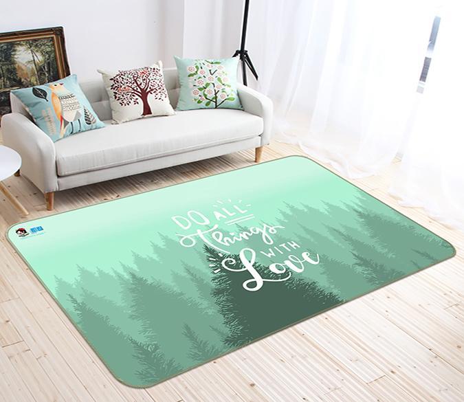 3D Eucalyptus Forest 267 Non Slip Rug Mat Mat AJ Creativity Home 