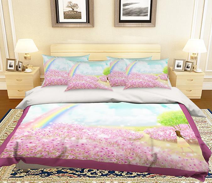 3D Hundred Flowers Bloom 133 Bed Pillowcases Quilt Wallpaper AJ Wallpaper 