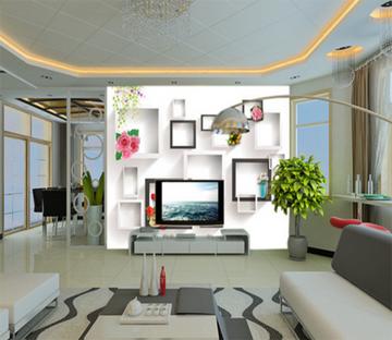 3D Vase Boxes 021 Wallpaper AJ Wallpaper 