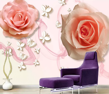 3D Pink Big Rose 1467 Wallpaper AJ Wallpaper 2 