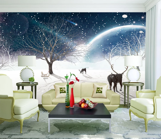 3D Snow Deer 775 Wallpaper AJ Wallpaper 2 