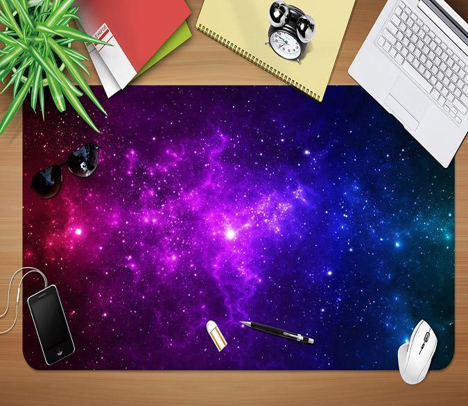 3D Purple Starry Sky 206 Desk Mat Mat AJ Creativity Home 