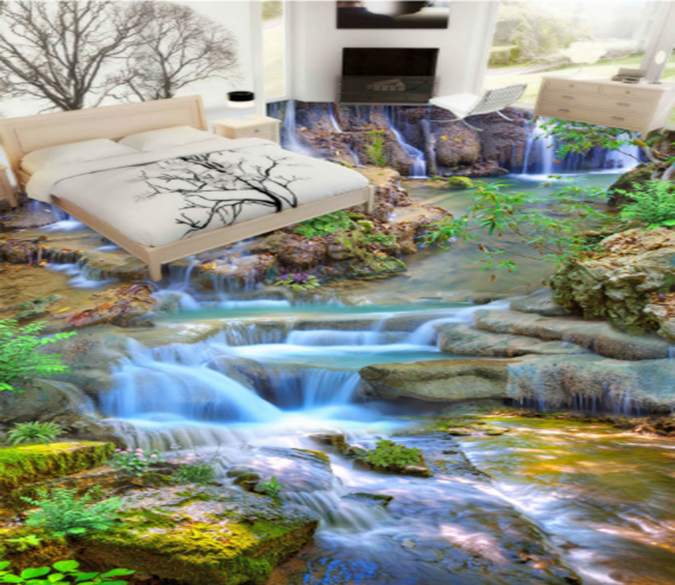 3D River Raft 021 Floor Mural Wallpaper AJ Wallpaper 2 