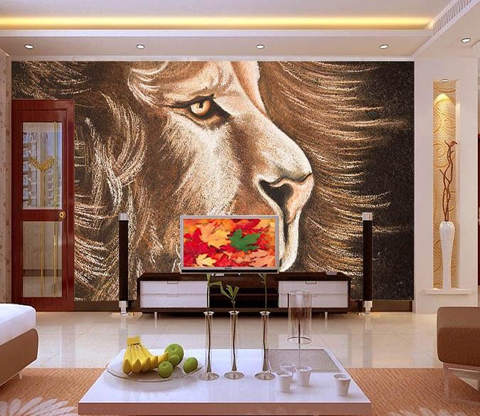3D Big Lion 057 Wallpaper AJ Wallpaper 