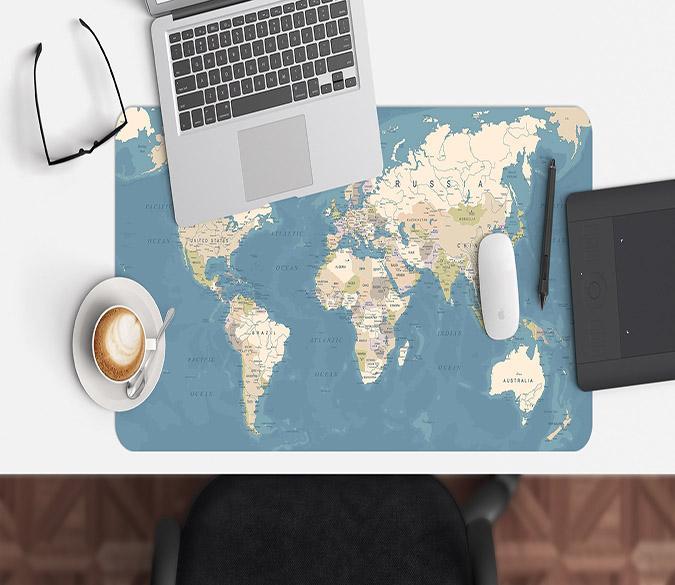 3D English Map 106 Desk Mat Mat AJ Creativity Home 