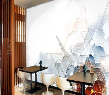 3D Hexagonal Line 141 Wallpaper AJ Wallpaper 