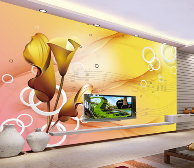 3D Musical Notes Lily 179 Wallpaper AJ Wallpaper 