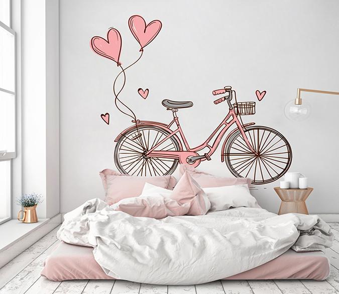 3D Bicycle Love 151 Wall Stickers Wallpaper AJ Wallpaper 