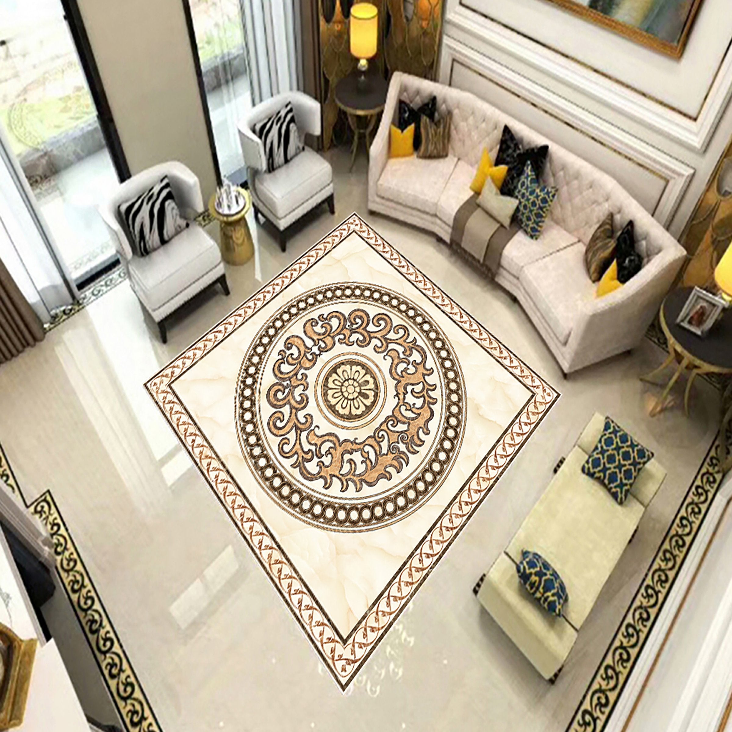 3D Color Pattern WG117 Floor Mural Wallpaper AJ Wallpaper 2 