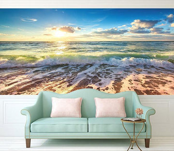 3D Sunshine Waves 622 Wallpaper AJ Wallpaper 