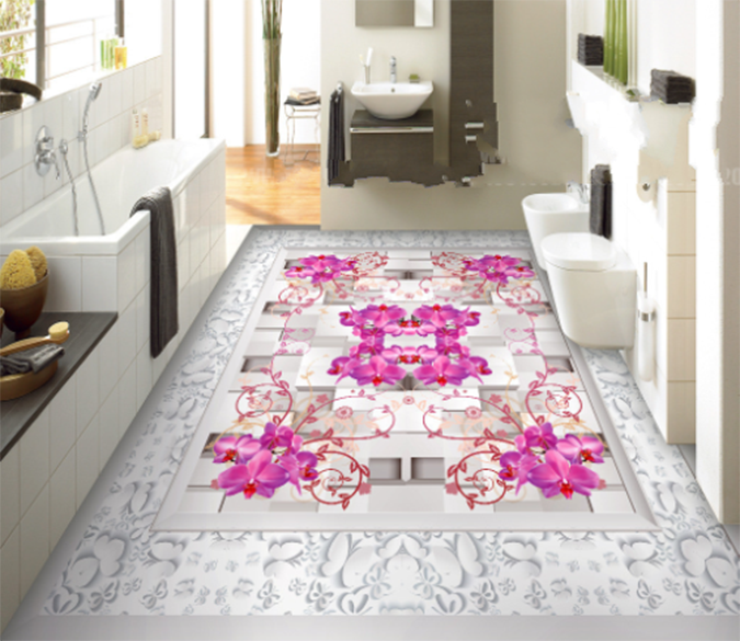 3D Plum Blossom 050 Floor Mural Wallpaper AJ Wallpaper 2 