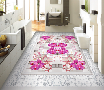 3D Plum Blossom 050 Floor Mural Wallpaper AJ Wallpaper 2 