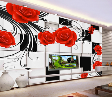 3D Rose Wall 381 Wallpaper AJ Wallpaper 