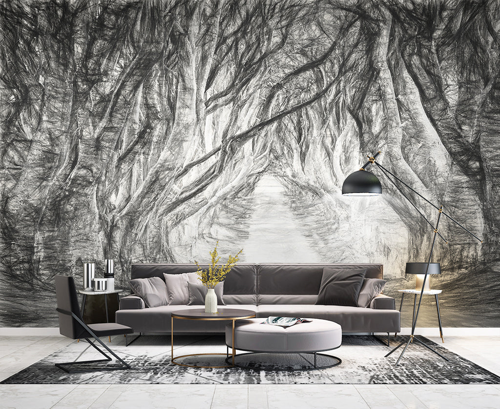 3D Sketch Forest WG049 Wall Murals