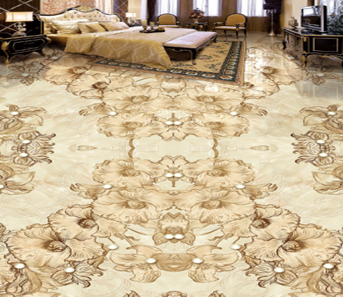 3D Orchids 032 Floor Mural Wallpaper AJ Wallpaper 2 