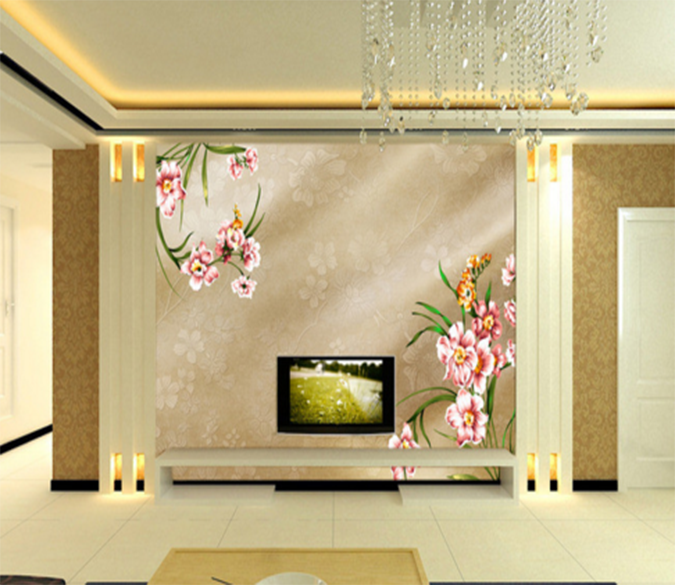 3D Pattern Flower 062 Wallpaper AJ Wallpaper 